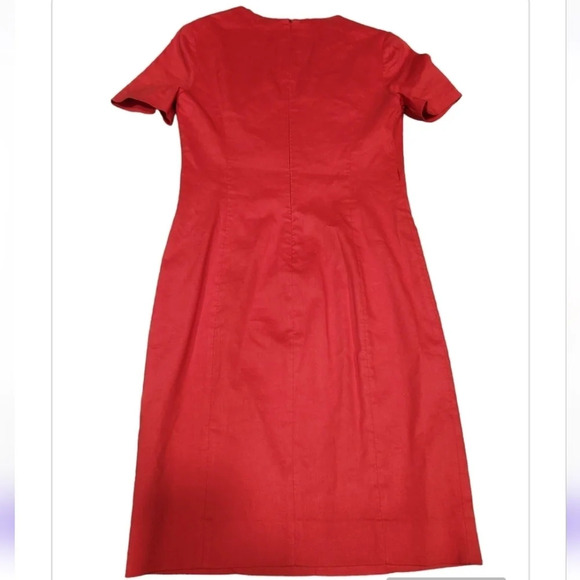 Elie Tahari Lucetta V neck red dress - Picture 6 of 12